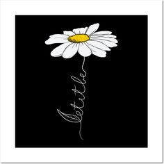 a white daisy with the word faith written on it