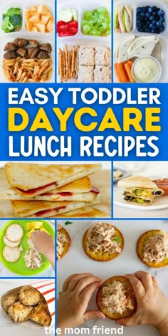 easy toddler day care lunch recipes