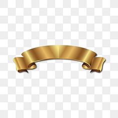 a gold ribbon on a white background