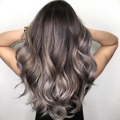 Grey Brown Hair, Gray Balayage, Silver Blonde Hair, Grey Highlights, Ash Brown Hair, Bronde Hair, Chocolate Hair, Silver Highlights, Dark Hair With Highlights