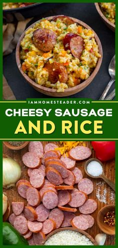 cheese sausage and rice is an easy side dish for any meal