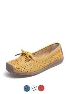 Loyola Women's Summer Leather Flat Loafers Shoes | Ultrasellershoes.com – Ultra Seller Shoes Spring Casual Slip-on Loafers, Casual Leather Loafers With Perforations, Comfortable Summer Loafers With Perforated Toe Box, Spring Loafers With Stitched Sole And Round Toe, Casual Spring Loafers With Perforations, Casual Flats With Cushioned Footbed And Round Toe, Casual Closed Toe Flats With Perforated Toe Box, Casual Flats With Perforated Toe Box, Trendy Lace-up Spring Loafers