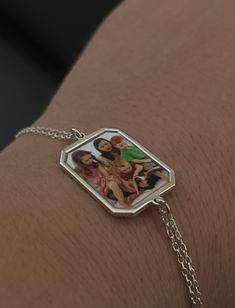 Custom Photo Silver Bracelet with Protective Resin | Personalized Family Portrait Bracelet | Unique Gift for Loved Ones FAMILY PHOTO BRACELET  Capture and cherish your favorite moments with our Custom Photo Silver Bracelet. This exquisite piece features a personalized photo of your choice, expertly placed on a high-quality silver plate and sealed with a protective resin coating for a stunning, long-lasting finish. Perfect for commemorating special occasions, family moments, or as a thoughtful gi Resin Personalized, First Family Photos, Bracelet Photo, Rose Gold Gifts, Resin Coating, Family Moments, Photo Bracelet, Polish Jewelry, Personalized Family