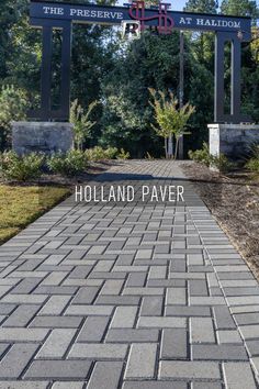 the entrance to holland paver park in atlanta