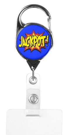 Jackpot Casino Card Holder.  Never lose your slots card again! With a casino card holder, you can now rock your badge in style and clip it onto belt loops, purse straps, button holes, and more https://www.zazzle.com/jackpot_casino_card_holder-256650762329554672 #casino gambling #cards #badgeholder Jackpot Casino, Losing You