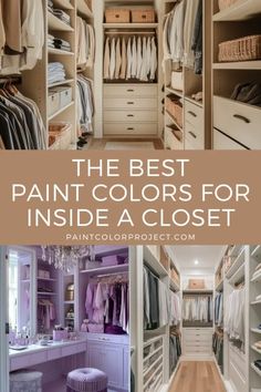 the best paint colors for inside a closet