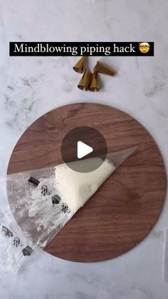 a video demonstrating how to use the piping hacks on a marble counter top