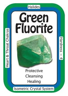 Crystal Card of the Day: Green Fluorite, “My energies are balanced and grounded.” Green Fluorite aids access to intuition. Green Fluorite can ground and absorb excess energy, including environmental energies. Use Green Fluorite to cleanse and renew the chakras. Fluorite is a highly protective and stabilizing stone, useful for grounding and harmonizing spiritual energy. When working with the upper Chakras, Fluorite increases intuitive abilities, links the human mind to universal conscio... The Human Mind, Magic Stones, Crystal Power, Gemstone Properties, Spiritual Crystals, Gemstone Meanings, Crystal Therapy, Green Fluorite, Spiritual Energy