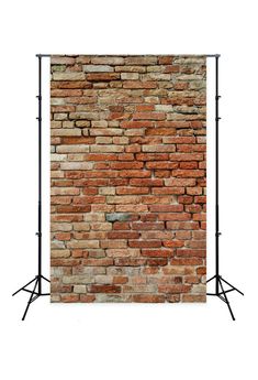 an old brick wall is shown in this studio shot with the backdrop light on it