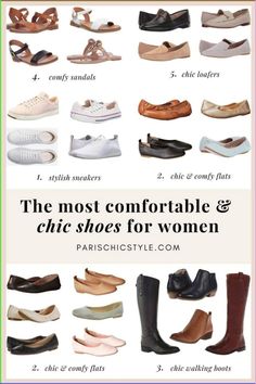 Most comfortable shoes for women for everyday wear, work, travel, walking & street style. These shoes are chic & versatile. Don't sacrifice comfort for stylish shoes. Paris Chic Style. Best Shoes For Walking. Shoes For Work. Best Travel Shoes. Best Shoes For Walking. Shoes For Work. Paris Street Style Shoes. Fashion. Stylish Sneakers Boots. Ballet Flats. Comfy Loafers. Flat Sandals. Parisian Style. Paris Street Style. Stylish Walking Shoes For Work. Ankle Boots. What To Wear. New York Shoes. Clarks Shoes Women Work, Comfy Stylish Shoes, Shoe Basics For Women, Work Shoes Women The Office Comfy, Chic Walking Shoes, Most Comfortable Shoes For Women, Shoes For Paris Walking, Capsule Shoes Women, Stylish Walking Shoes For Women