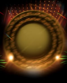 an image of a circle with lights in the background