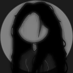 a woman with long hair standing in front of a full moon