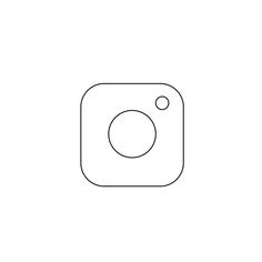 a black and white line drawing of an instagram button with the word instagram on it