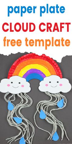 paper plate cloud craft with free template