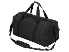 a black duffel bag on a white background