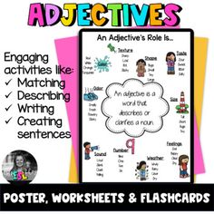 an interactive poster with words and pictures to help students learn how to use the word