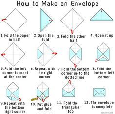 how to make an envelope out of paper - step by step instructions on how to make origami envelopes