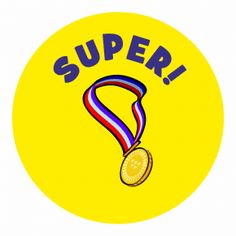 a medal with the words super on it