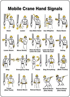 a poster with instructions on how to use crane hands