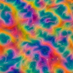 an abstract background with multicolored swirls and stars