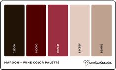 the color palette for maroon and wine