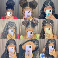 Curly Braided Hairstyles, Perfect Curly Hair, Lemonade Braids Hairstyles, Mixed Curly Hair, Quick Natural Hair Styles, Hippie Hair, Cute Curly Hairstyles