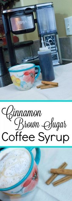 cinnamon brown sugar coffee syrup in a mug