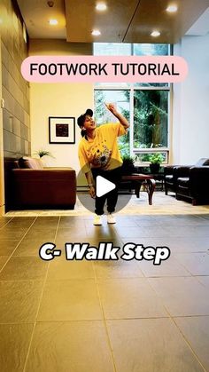 a woman is standing in the middle of a living room with her feet on the floor