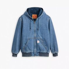 Potrero Denim Hoodie - Medium Wash | Levi's® US Denim Hoodie Jacket, Jean Jacket Hoodie, Denim Jacket With Hoodie, Denim Hoodie, Jacket Hoodie, Levis Denim, Hem Style, Hoodie Jacket, Jean Jacket