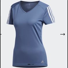 Brand New Adidas Running 3 Stripe Climalite Women’s Short Sleeve Tee, V Neck, Regular Fit Is Close To The Body Offering A Semi-Fitted Feel That Follows The Shape Of The Body, Tecink/ White Color, M Size, Made In Indonesia,Machine Wash Cold, Thanks Inv:2 Blue Sportswear Top With Three Stripes, Short Sleeve Activewear With Three Stripes For Workout, Blue Athleisure Tops With Three Stripes, Adidas Three Stripes Tops For Gym, Sporty Workout Tops With Three Stripes, Blue Sportswear Top With Three Stripes Branding, Blue Sports Tops With Three Stripes Branding, Blue Sports Top With Three Stripes Branding, Adidas Athleisure Tops Athletic Fit