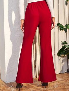 Fit: RegularFabric composition 1: PolyesterSeason: Spring.Summer.FallStyle: Classic.CasualPant style: FlareFeatures: OversizedType of wash: Machine wash Women Bottoms, Casual Pant, Flare Leg Pants, Classic Casual, Fall Style, Trendy Fashion Women, Style Classic, Vintage Pattern