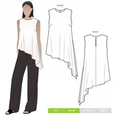 a woman's top and pants sewing pattern