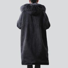 Introducing the 2023 Autumn-Winter Collection's 90s style oversized denim coat with fur ââ‚?a statement piece that will turn heads and add a touch of classic style to any outfit!Why It's Your Next Wardrobe StapleThis oversized denim coat is designed to embody the spirit of the '90s with luxurious fur detailing. creating a timeless piece that will never go out of style. With its monochrome colour palette. this coat will take you from day to night with effortless ease.Distinctive Features: 90s Rev Oversized Spring Fur Coat With Faux Fur Trim, Oversized Faux Fur Trim Coat For Spring, Winter Denim Long Coat, Casual Long Faux Fur Coat, Oversized Hooded Outerwear With Faux Fur Lining, Oversized Long Fur Coat For Fall, Oversized Long Fur Coat For Spring, Oversized Faux Fur Outerwear For Cold Weather, Winter Faux Fur Coat With Pockets