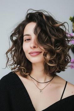 Curly Long Bob, New Hair Look, Wavy Haircuts, Medium Long Hair, Long Bob, Short Cuts, Hair Looks, New Hair, Short Hair Styles