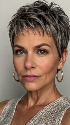 Stylish Short Hairstyles for Women Over 50 Funky Pixie Cut, Short Hair Images, Asymmetrical Pixie, Shorter Hair, Hairstyles For Women Over 50, Short Layered, Short Layered Haircuts, Hair Haircuts, Very Short Hair