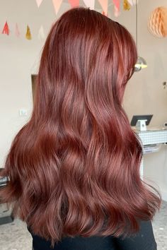 Mahagoni Hair Color, Hair Copper Brown, Red Hair Copper, Brown Red Hair, Red Brown Hair Color, Long Hair Care