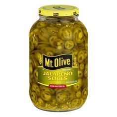 an open jar of jalapeno slices