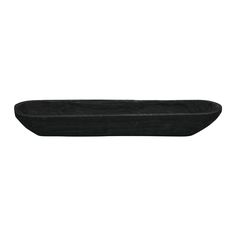 a black rectangular tray on a white background