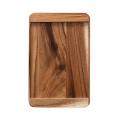 a square wooden tray with some wood grains on it and the bottom half cut off