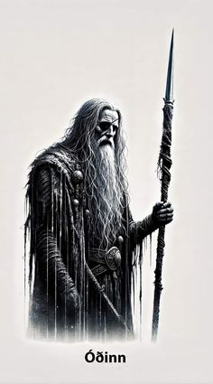 Nordic Gods, North Mythology, Viking Symbols And Meanings, Odin Norse Mythology, Arte Viking, Ragnar Lothbrok Vikings, Celtic Warriors, Odin God, Pagan Gods