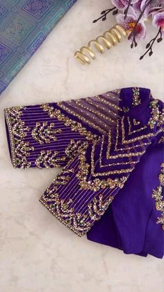 Magam Work Designs, Mirror Work Blouse Design