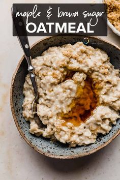 maple and brown sugar oatmeal in a bowl