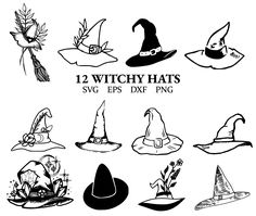 witch hats svg clip art