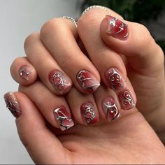 Sliver Nails, Natural Fake Nails, Nail Techniques, Nagel Tips, Edgy Nails, Goth Nails, Y2k Nails, Stick On Nails