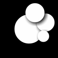 two white circles on a black background