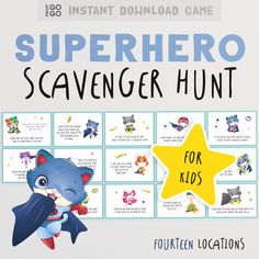 the superhero scavenger hunt for kids