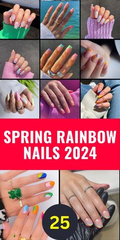 Gel Rainbow Nails, Spring Rainbow, Blending Colors, Nails Trend, Cotton Candy Clouds, Spring Palette, With Nails, Trendy Nail