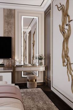 Dressing Table With Stylish Mirror Design Ideas Dressing Table Ideas, Modern Dressing Table Designs, Modern Dressing Table, Dressing Table Decor, Luxurious Interior Design, Bedroom Interior Design Luxury, Dressing Table Design, Wardrobe Interior Design, Bedroom Dressing Table