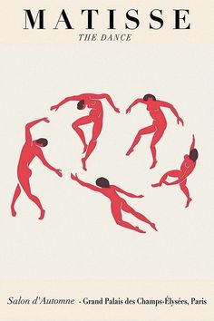 the cover art for matissee's album, the dance with red silhouettes