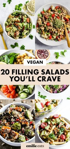 20 filling salads you'll crave vegan, glub and delicious